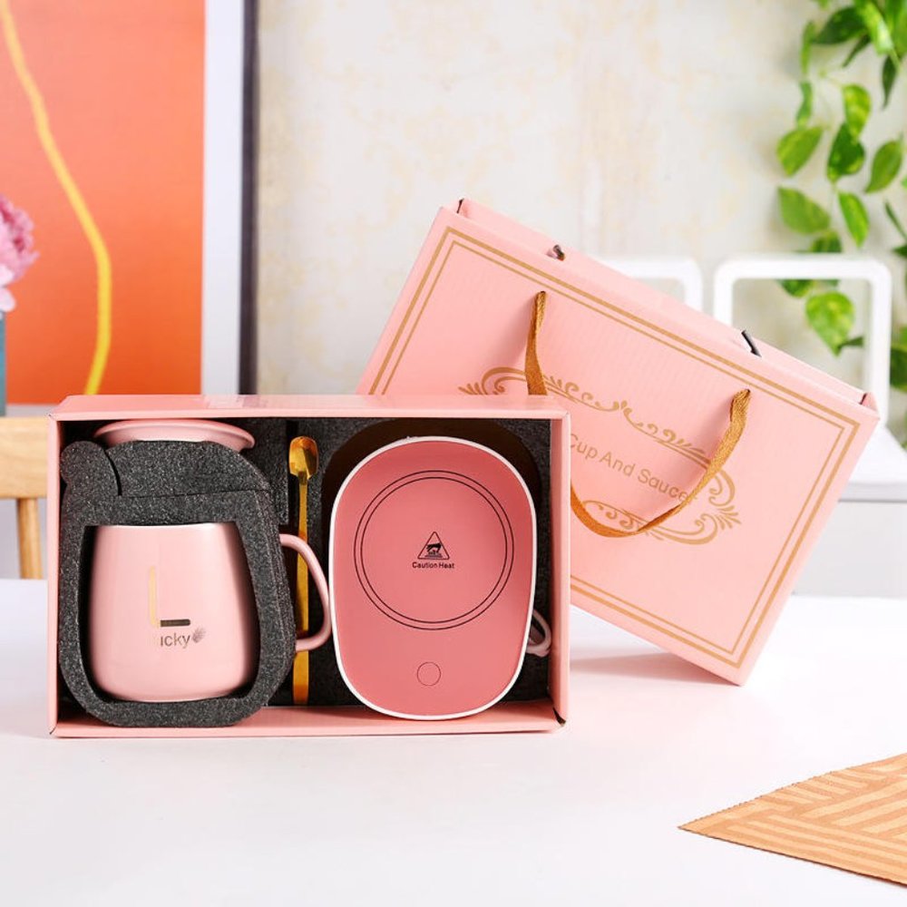 Holiday Gift set Luxury Coffee Mug Table Top USB Charging(Any Color)